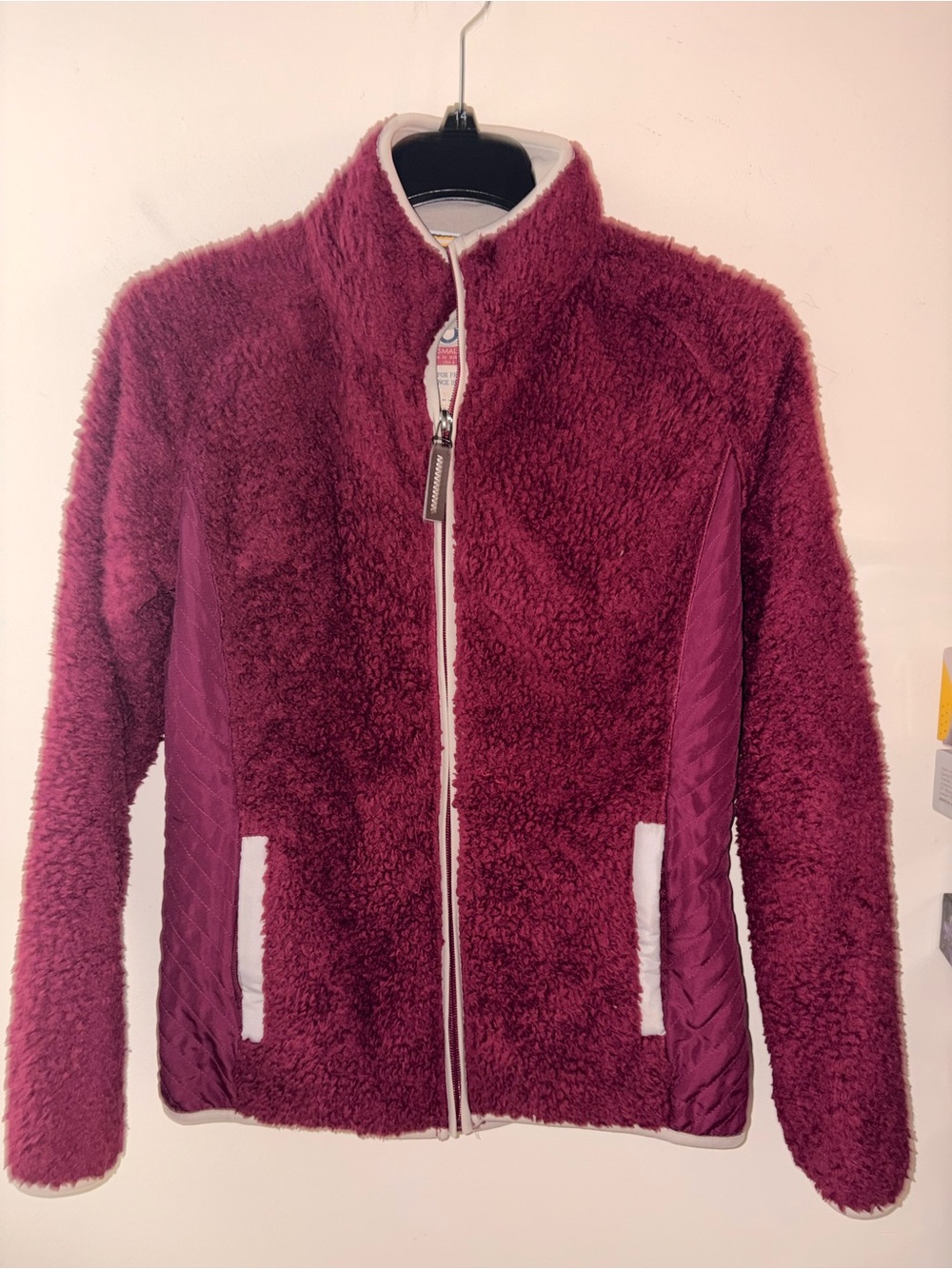 Horseware Ireland "Camille" Sherpa Fleece Riding Jacket Wine/Maroon Size small